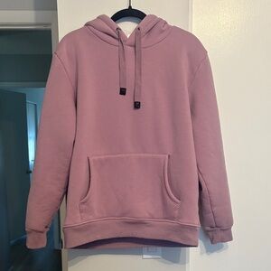 Women's Mauve Hoodie Sweater with Thick Lined with Thick Fabric